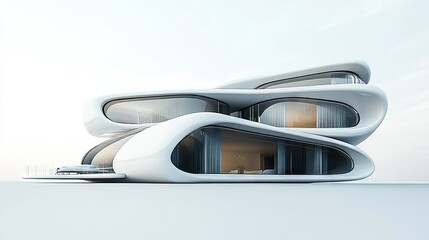 Poster - Futuristic Minimalist Home Design in Sleek Style