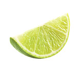 lime slice on transparent background