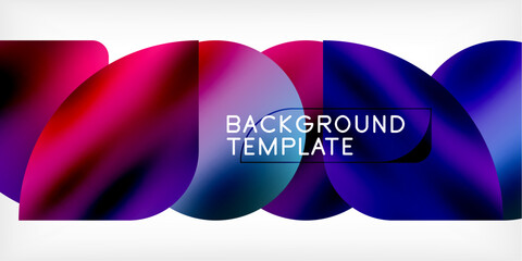 Poster - Color geometric shapes background shadow circles