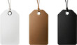 © Jonah Philips - Blank Gift Tags Brown White Black Leatherette Labels Retail Pricing Tags