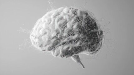Poster - brain concept, neural network representation, digital innovation, artificial intelligence, futuristi