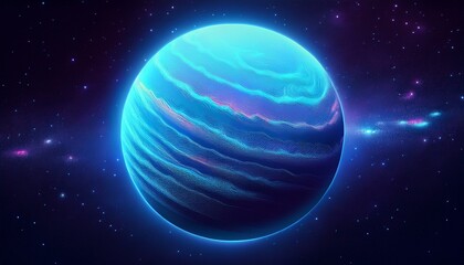 Poster - blue planet in space
