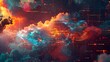 © AV PRIME STUDIO - An abstract representation of cloud computing security in digital art, ideal for a best-seller wallpaper or tech background