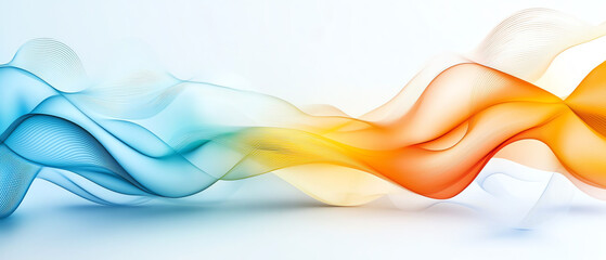 Poster - Resonating waves of sound abstract art installation digital medium vivid colors conceptual view voice of creativity