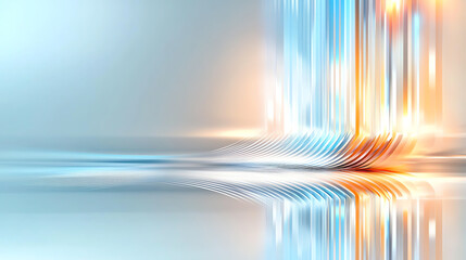 Poster - Dynamic flow of light and sound waves abstract space digital art modern environment artistic perspective resonance concept
