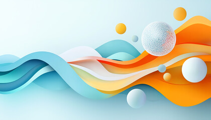 Poster - Dynamic waves of sound and resonance abstract art digital creation modern design colorful environment visual harmony