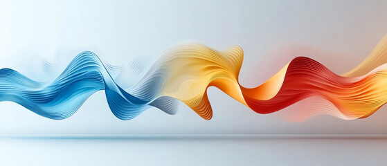 Poster - Captivating waves of sound and resonance abstract art digital creation modern aesthetics colorful flowing design
