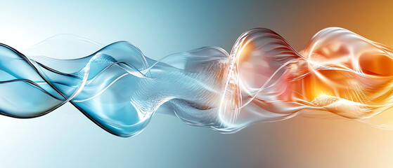 Poster - Dynamic waves of sound and resonance abstract visuals digital art modern environment vibrant viewpoint conceptual exploration