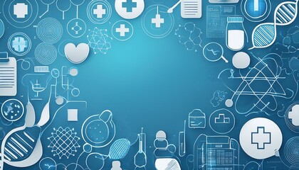 Poster - medical science blue banner
