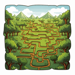 Nature Maze Game Template for Creative Learning Environment