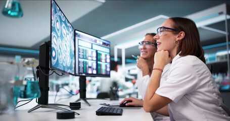 Aufkleber - Cutting-Edge Computer Innovation In Research Lab