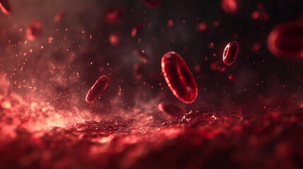Poster - dynamic visualization of red blood cells in motion biological context medical visualization laborato