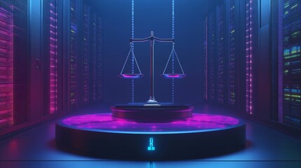 Poster - balancing justice and technology the digital scales of law in a high-tech data center environment