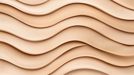 Poster - Abstract Curved Wooden Waves Design with Soft Textures and Natural Tones for Backgrounds, Art, and Interior Decor Projects that Inspire Serenity and Elegance