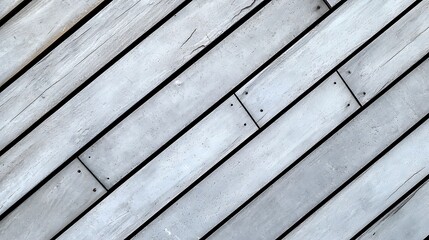 Poster - Textured Grey Wooden Planks with Diagonal Arrangement and Natural Grain for Architectural, Interior Design, or Construction Projects