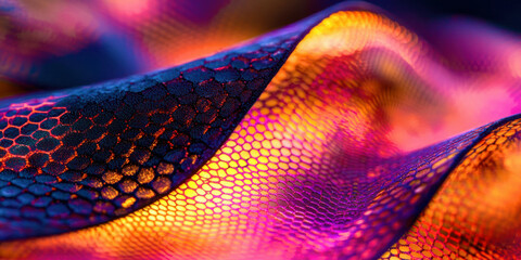 Poster - A colorful, abstract design with a snake pattern
