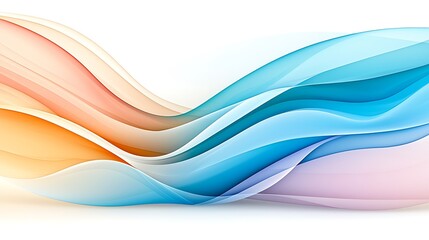 Poster - Abstract Waves in Soft Colors Representing Fluidity and Motion Suitable for Backgrounds, Wallpapers, or Artistic Projects in Various Design Applications