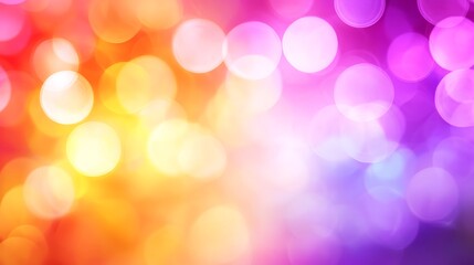 Poster - Vibrant and Colorful Bokeh Background with Shades of Orange, Purple, and Pink Blending Together for Creative Design and Artistic Projects