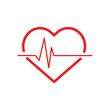 © Abir Debnath - Heart rate pulse vector line icon illustration. heart beat pulse flat vector icon for medical apps and websites.