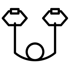 Poster - Band Exercise Yoga Line Icon