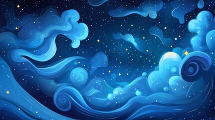 Wall Mural - Celestial Night Sky Art