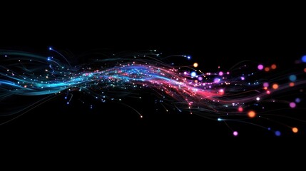 Poster - Internet network connection and big data concept.Global network connection. Internet communication, Wireless connection technology.