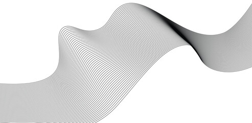 Poster -  Abstract white and light gray. Abstract wave stripe lines texture background. Wave line