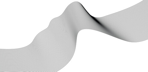 Poster - abstract flowing waves, grayscale, minimalist design,smooth curves, digital art, high contrast, white background, geometric pattern, seamless continuity, dynamic shapes, monochromatic, clean lines	