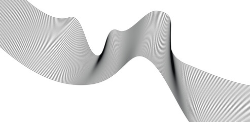 Poster - Abstract wave, flowing curve, grayscale, minimalist design, smooth texture, undulating form, dynamic shape, organic lines,