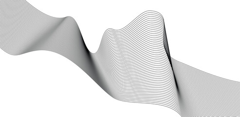 Poster - abstract flowing waves, grayscale, minimalist design,smooth curves, digital art, high contrast, white background, geometric pattern, seamless continuity, dynamic shapes, monochromatic, clean lines