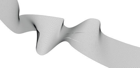 Poster - Abstract wave stripe lines texture background. Wave line Abstract white and light gray. 