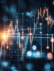 Poster - vibrant stock market trading floor with energy sector focus, renewable growth indices prominently di