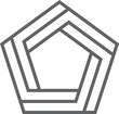 © MicroOne - Impossible polygon shape logo. Geometric line icon