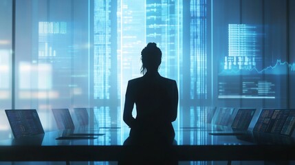 Poster - Innovative business strategies corporate office digital presentation modern workspace strategic view future technology insights