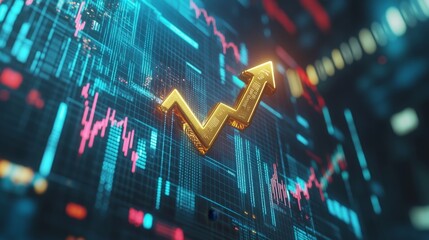 Poster - Data analysis trends business intelligence digital environment financial insights market performance concept