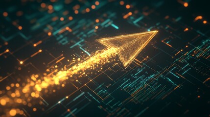 Poster - dynamic digital arrow animation abstract technology background motion design futuristic environment 
