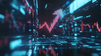 Poster - Dynamic data visualization digital environment technology background futuristic viewpoint economic trends analysis