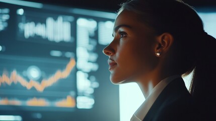 Poster - data analysis action office environment digital insights review business setting close-up view techn