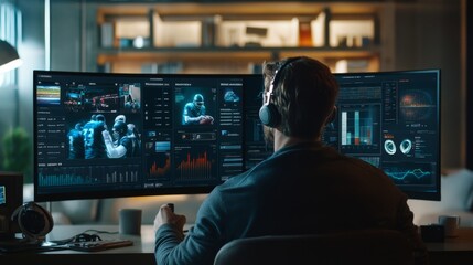 Poster - data analysis event home office digital workspace modern environment user perspective technology int