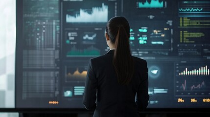 Poster - Data analysis meeting corporate office business presentation modern workspace professional perspective decision-making insights