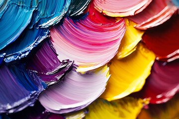 Poster - Dynamic blend of striking pastel and vivid oil paint strokes for abstract art designs : Generative AI