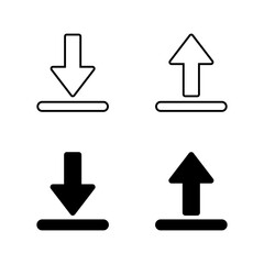 Poster - Download and upload icon in generic design. Downloading and uploading sign symbol