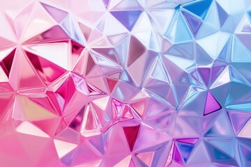 Leinwandbilder - Pastel-colored ice crystals forming geometric patterns on a frosted window.