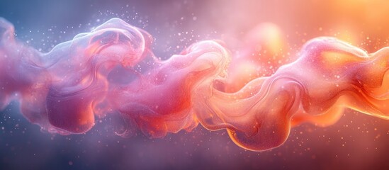 Aufkleber - Colorful abstract swirl of vibrant jelly-like textures creating a dreamy and ethereal background for creative projects and designs.