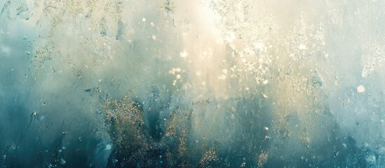 Aufkleber - Sparkling glitter texture on soft silver and blue abstract background for elegant design projects