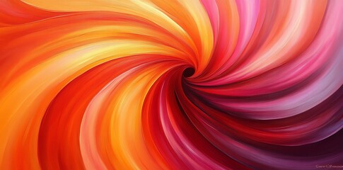 Poster - A vibrant swirl of warm colors creating a dynamic and energetic abstract composition.