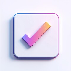 Fototapete - 3d check wrong icon isolated on white background. negative check list button choice for false, correct, tick, problem, fail on application. emergency icon vector with shadow 3D rendering illustration 