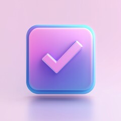 Fototapete - 3d check wrong icon isolated on white background. negative check list button choice for false, correct, tick, problem, fail on application. emergency icon vector with shadow 3D rendering illustration 