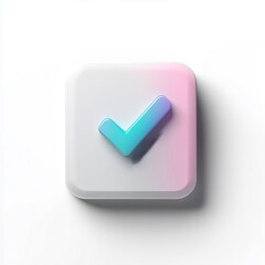 Fototapete - 3d check wrong icon isolated on white background. negative check list button choice for false, correct, tick, problem, fail on application. emergency icon vector with shadow 3D rendering illustration 