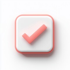 Fototapete - 3d check wrong icon isolated on white background. negative check list button choice for false, correct, tick, problem, fail on application. emergency icon vector with shadow 3D rendering illustration 